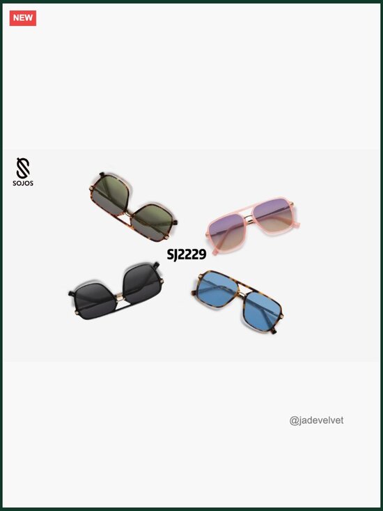 Retro Square Aviator Sunglasses - Polarized UV400 main image 7